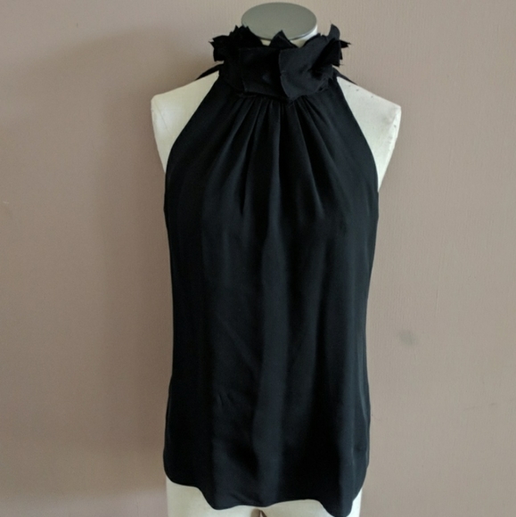 Robert Rodriguez Black Silk Top High Neck - Picture 2 of 7